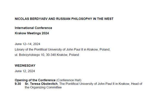 Program konferencji w cyklu Krakow Meetings 2024.