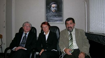 Prof. M. Maksimow, prof. L. Kiejzik i prof. J. Krasicki, 
Konferencja: SEMINARIUM SOŁOWJOWSKIE
